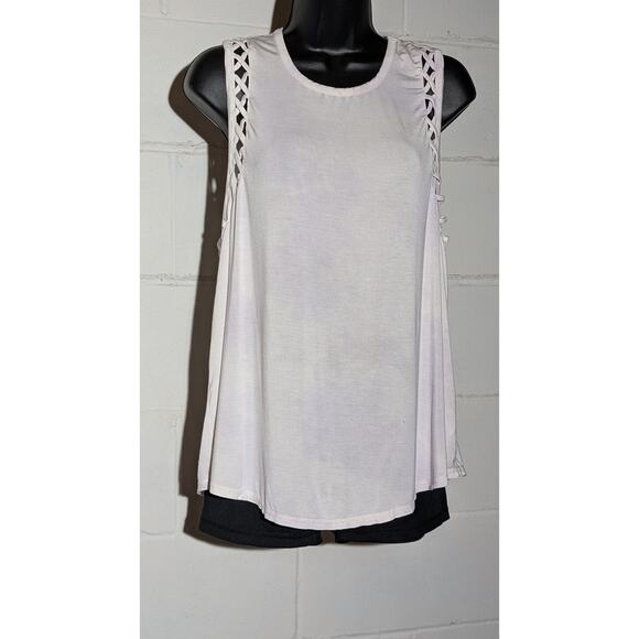 American Aagle Sleeveless Tank Top Cutout Shoulder Detail Basic Large - Picture 1 of 5